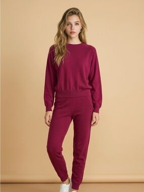 Frank & Oak Women's Berry Knit Crew Sweater Set